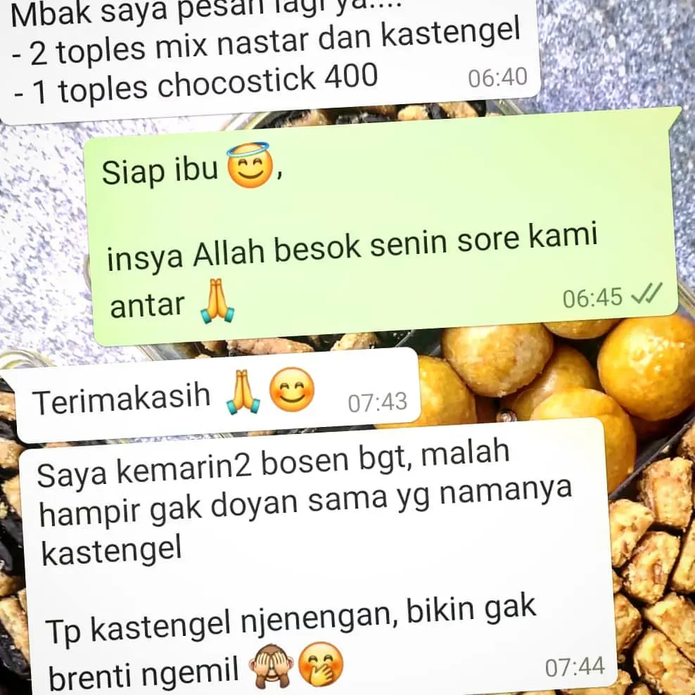 Testimoni Pelanggan Setia NastarKastengel Sejak 2020